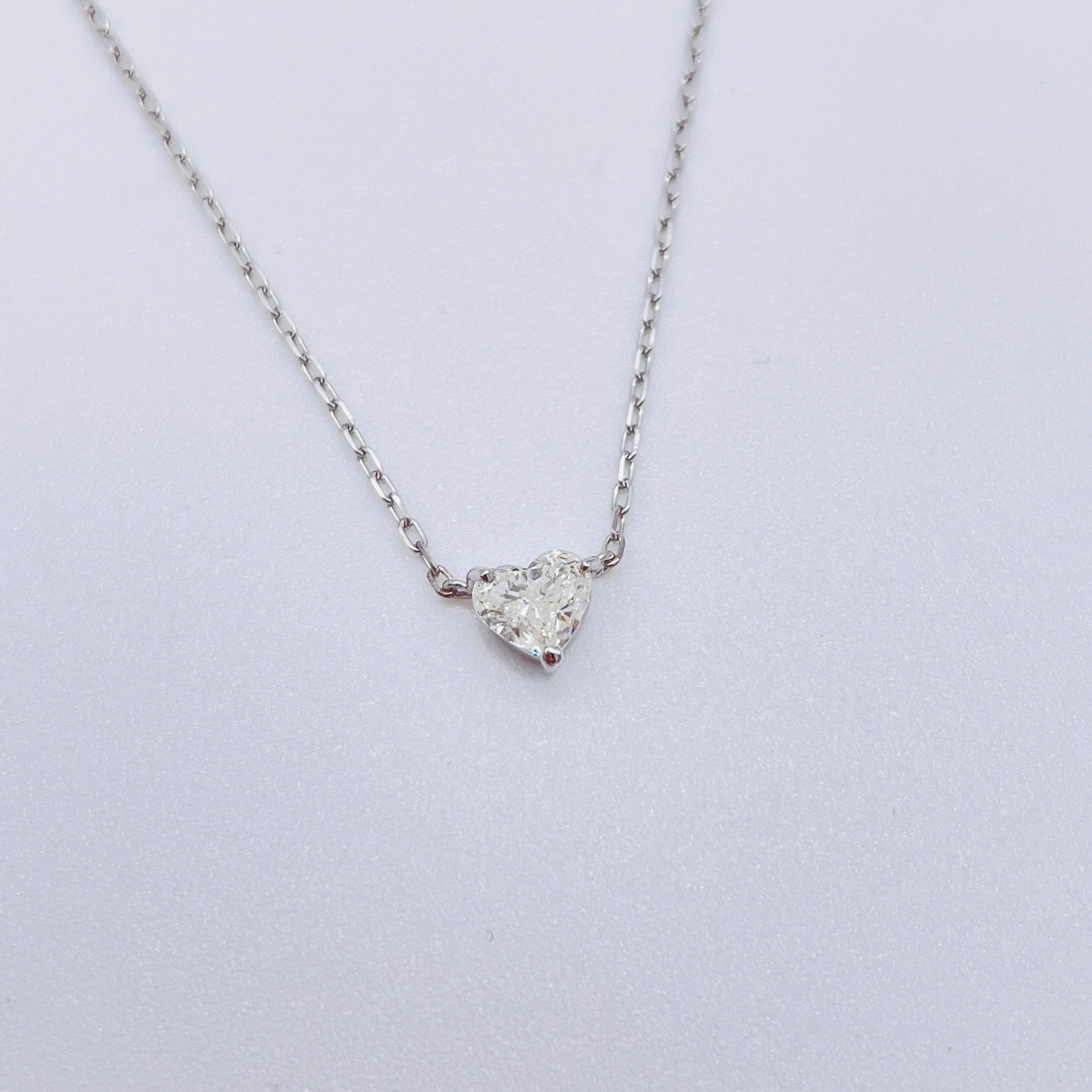K18WGダイヤモンドネックレス／ハートシェイプ | JEWELRY 